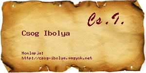 Csog Ibolya névjegykártya