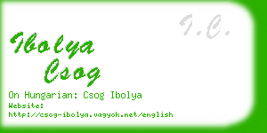 ibolya csog business card